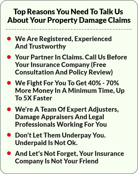 Reasons to contact property damage claim specialists