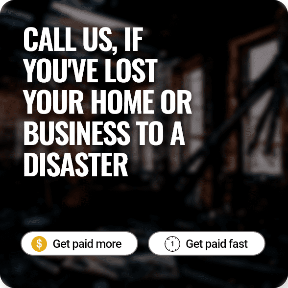 Disaster assistance ad: lost home or business